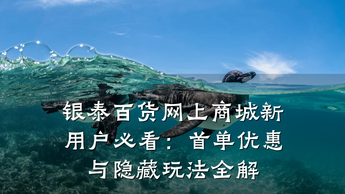 银泰百货网上商城新用户必看:首单优惠与隐藏玩法全解