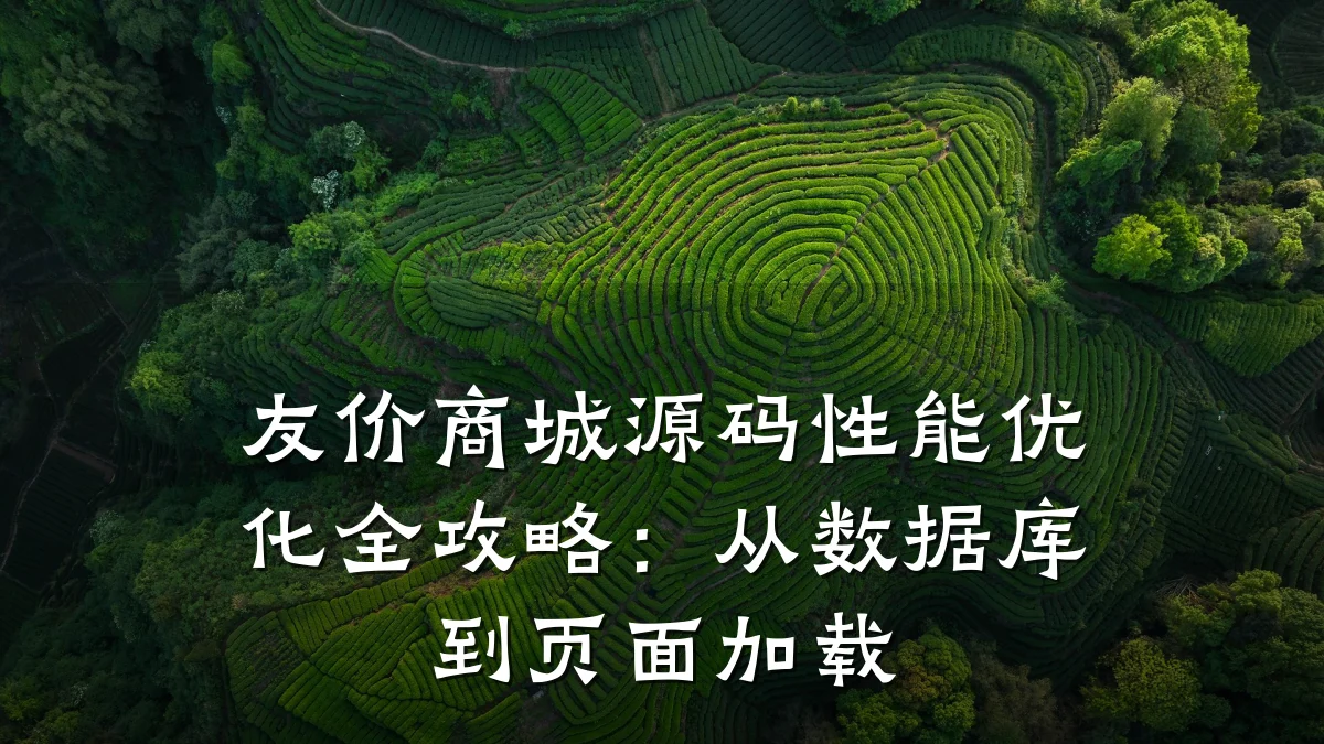 友价商城源码性能优化全攻略：从数据库到页面加载