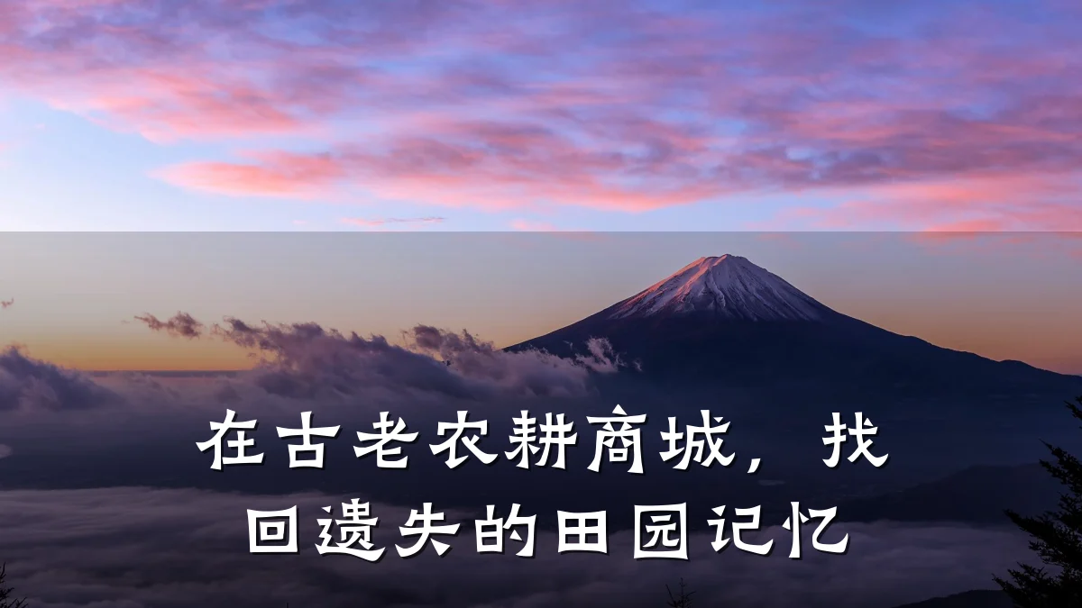 在古老农耕商城，找回遗失的田园记忆