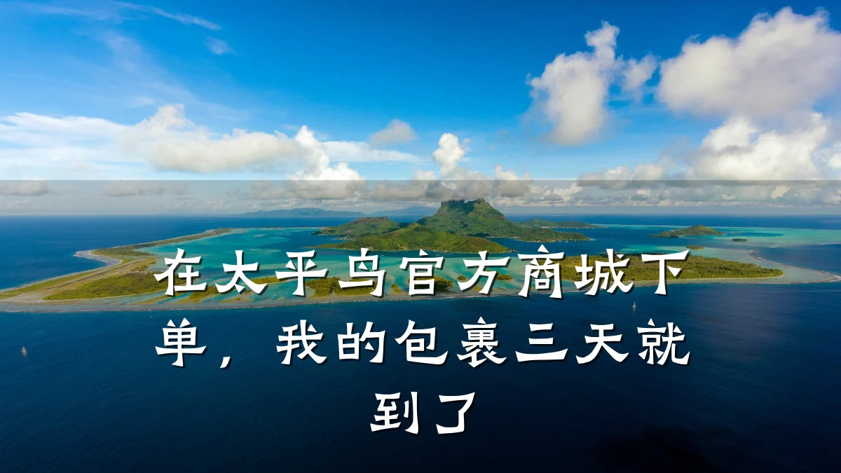 在太平鸟官方商城下单,我的包裹三天就到了