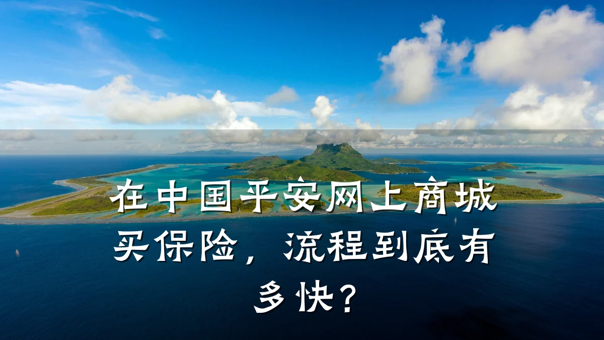 在中国平安网上商城买保险,流程到底有多快?