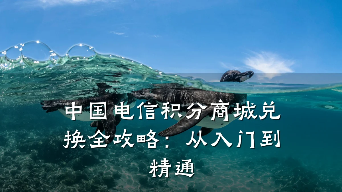 中国电信积分商城兑换全攻略:从入门到精通