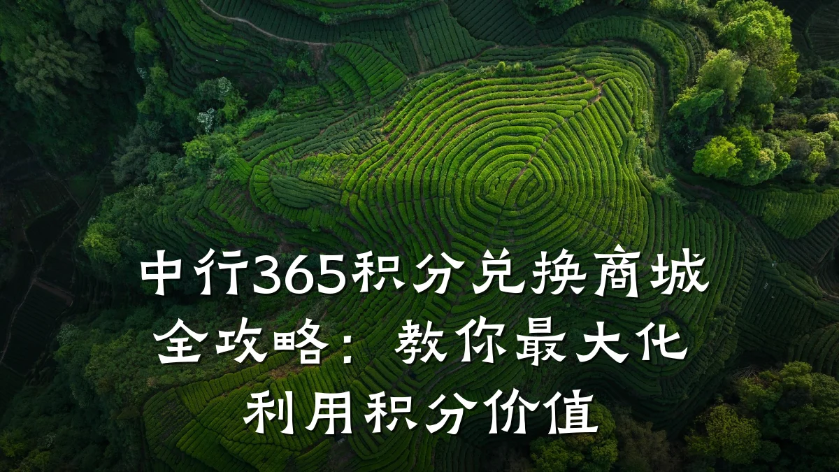 中行365积分兑换商城全攻略:教你最大化利用积分价值