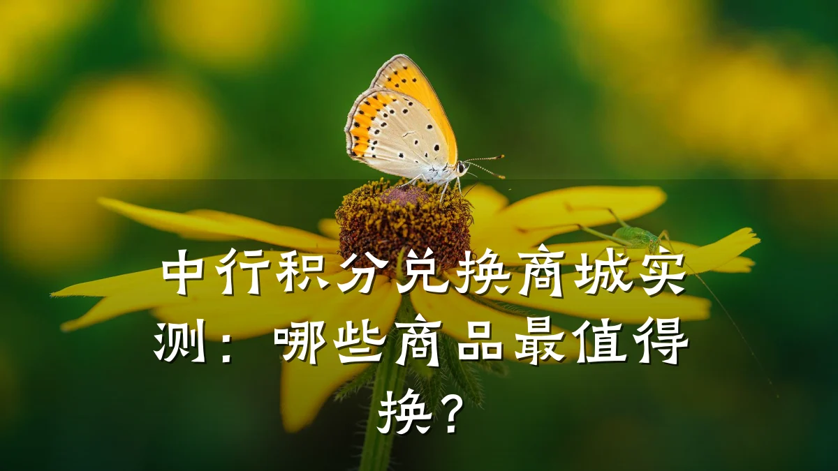 中行积分兑换商城实测:哪些商品最值得换?