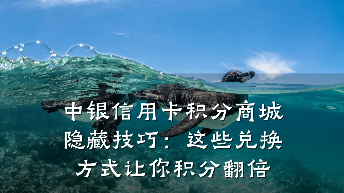 中银信用卡积分商城隐藏技巧:这些兑换方式让你积分翻倍