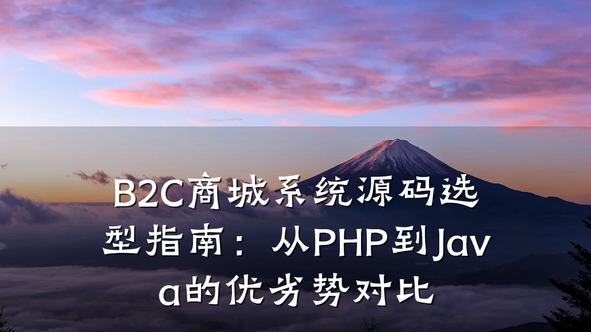 B2C商城系统源码选型指南：从PHP到Java的优劣势对比