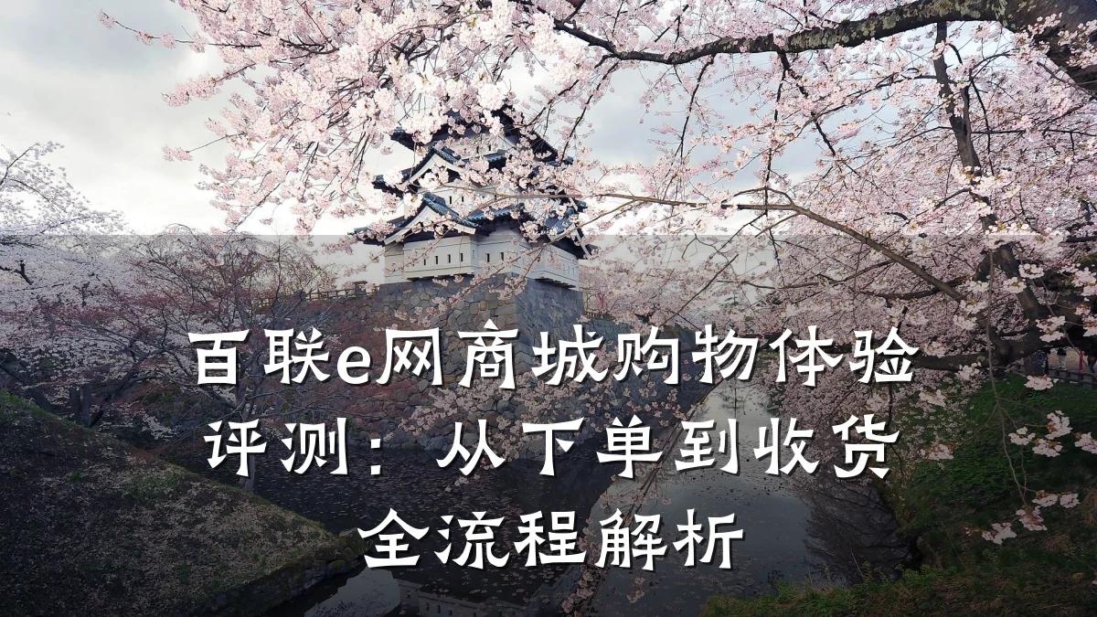 百联e网商城购物体验评测:从下单到收货全流程解析
