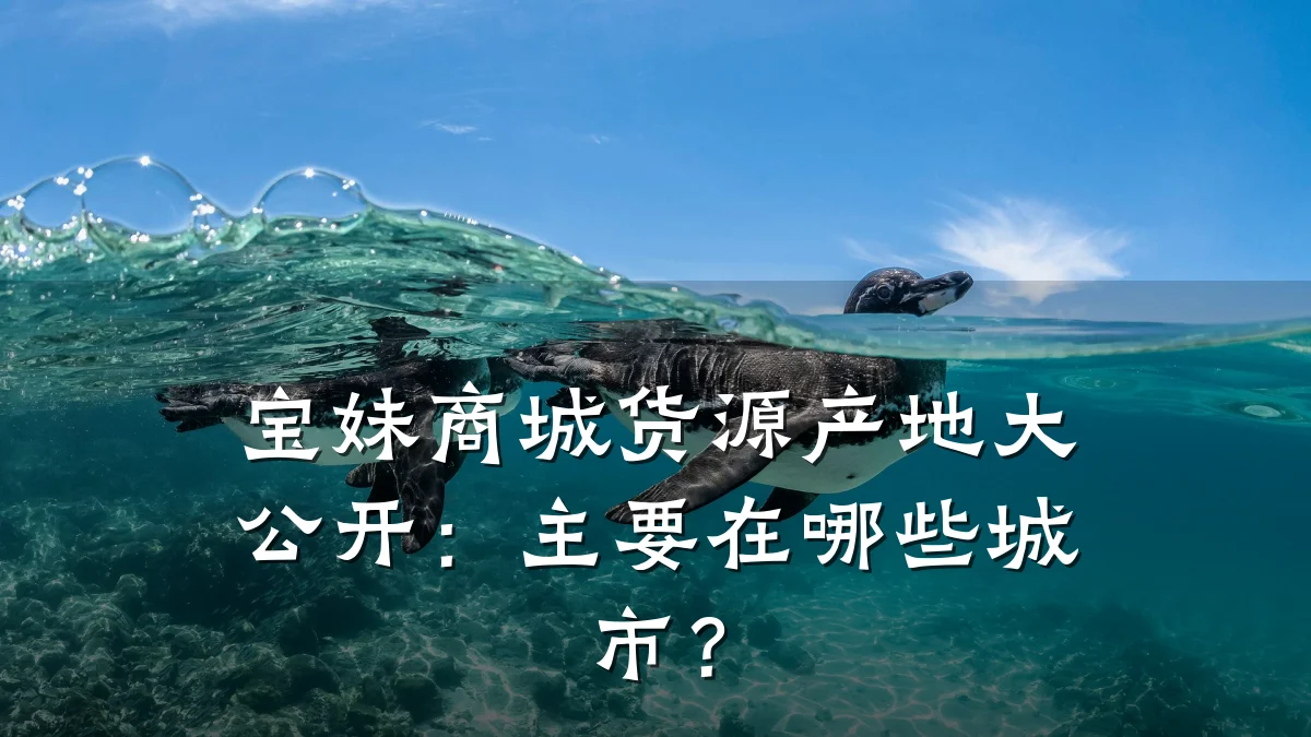 宝妹商城货源产地大公开：主要在哪些城市？