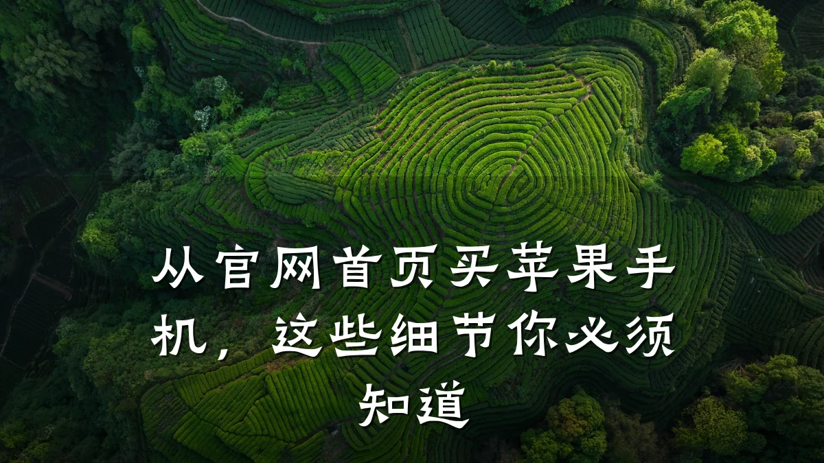 从官网首页买苹果手机,这些细节你必须知道