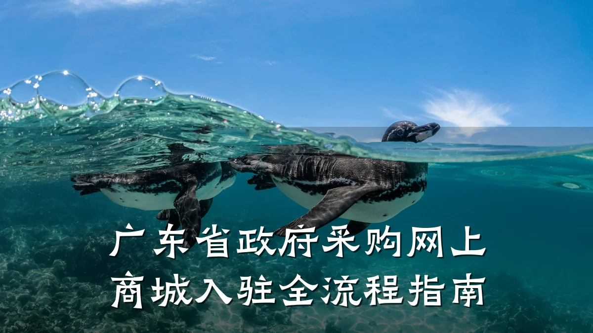 广东省政府采购网上商城入驻全流程指南