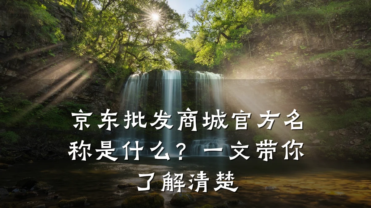 京东批发商城官方名称是什么？一文带你了解清楚