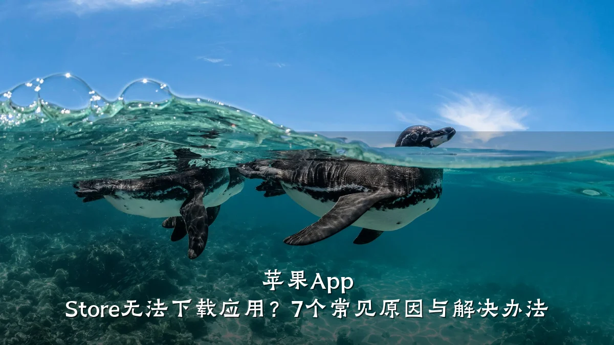 苹果App Store无法下载应用?7个常见原因与解决办法