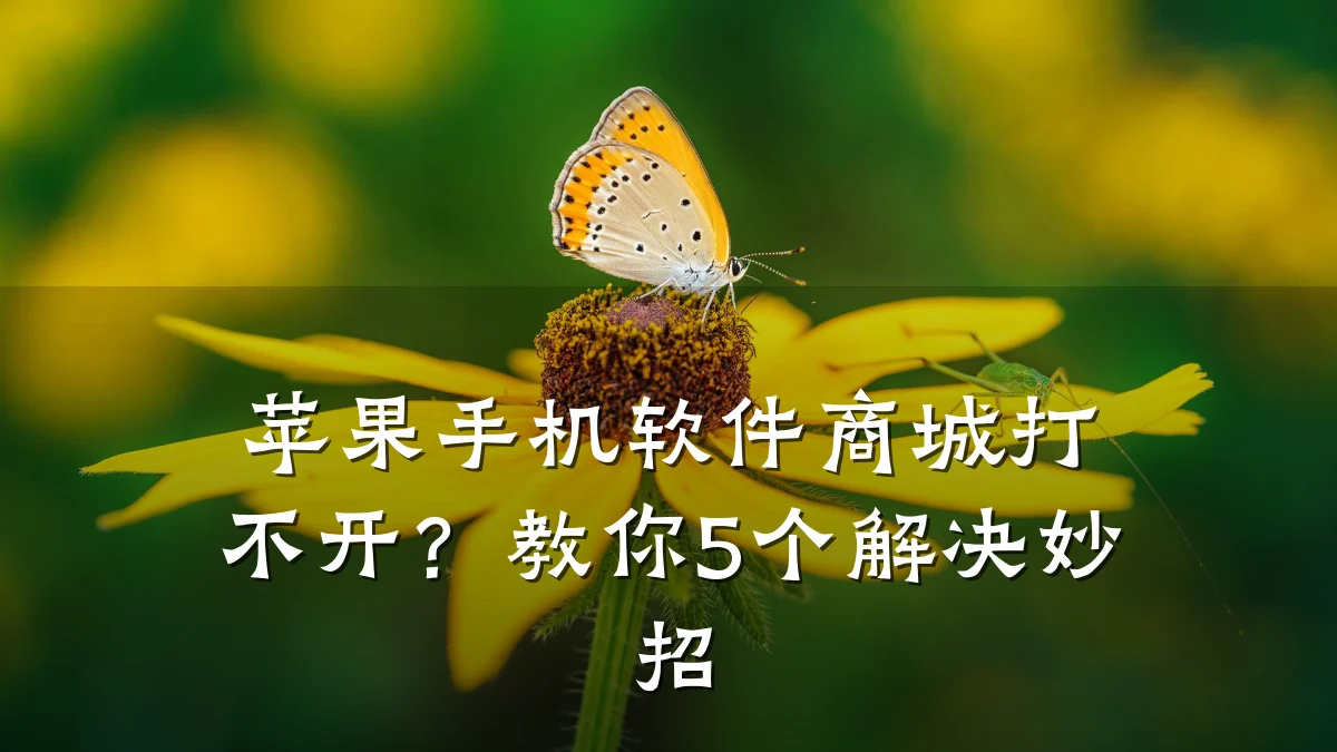 苹果手机软件商城打不开?教你5个解决妙招
