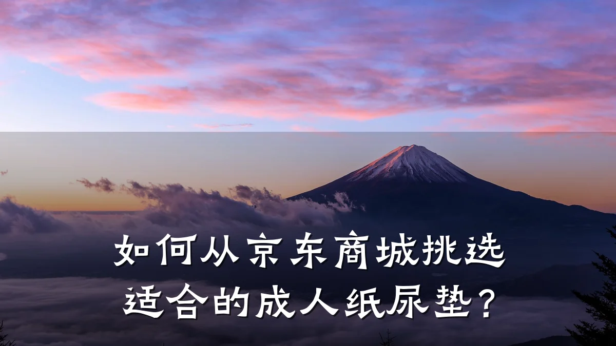 如何从京东商城挑选适合的成人纸尿垫？