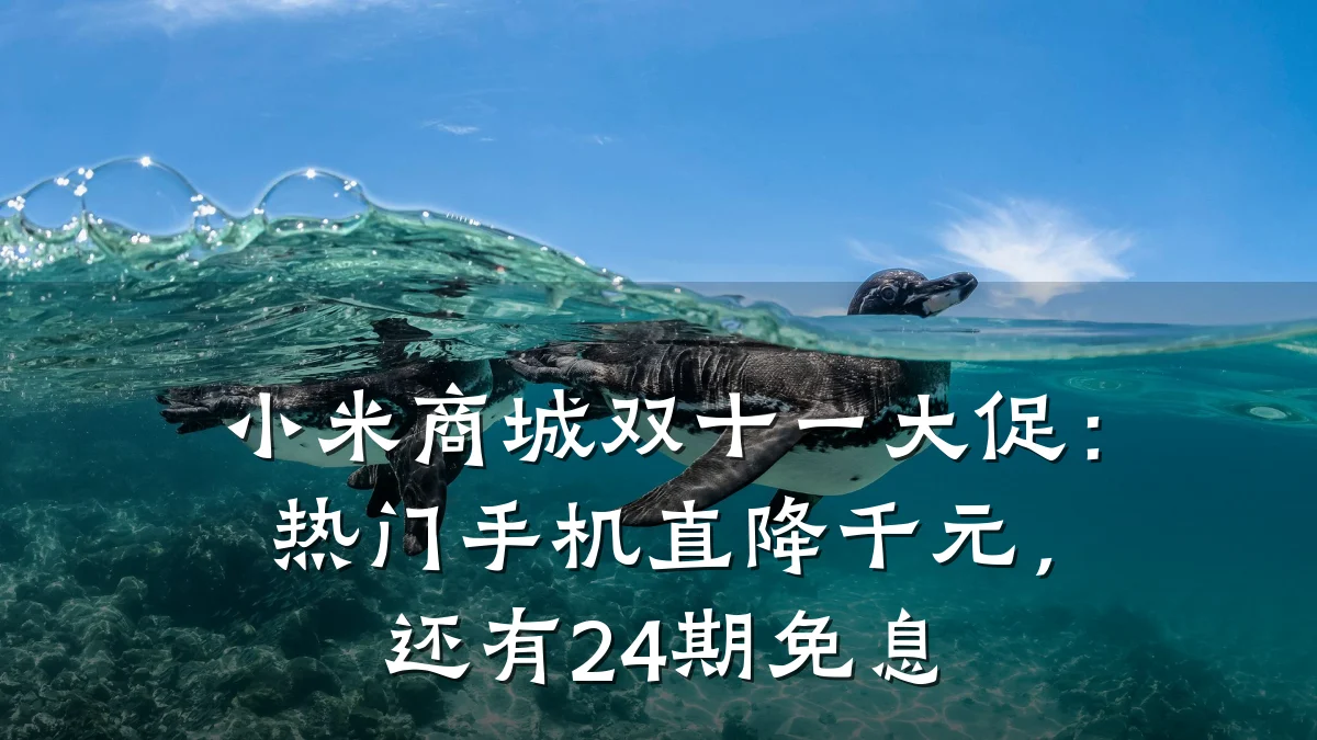 小米商城双十一大促:热门手机直降千元,还有24期免息