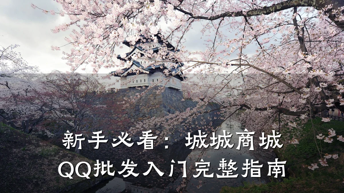 新手必看：城城商城QQ批发入门完整指南