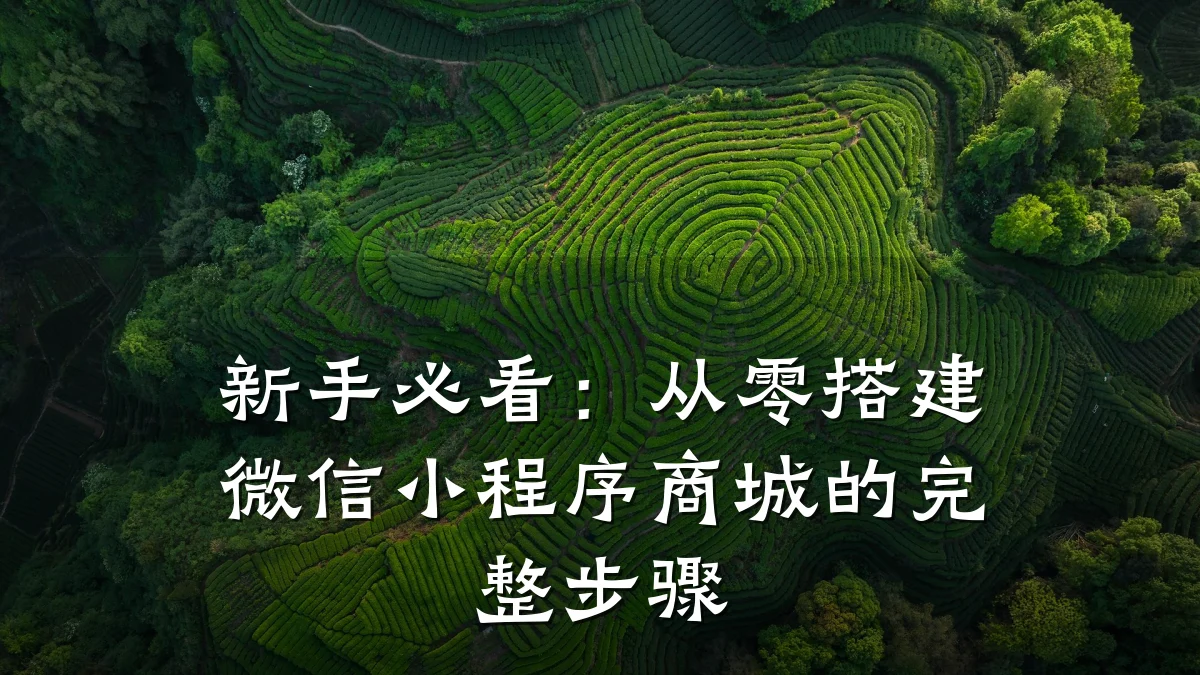 新手必看:从零搭建微信小程序商城的完整步骤